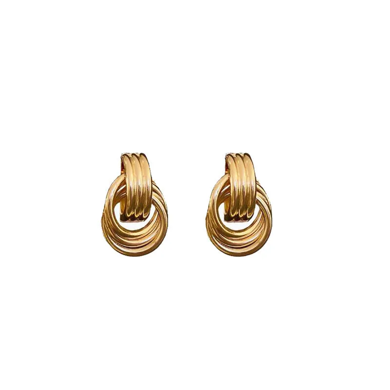Wholesale Double-layer Geometric Fashion Versatile Earrings
