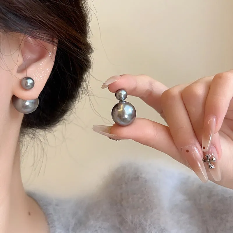 Wholesale Double-sided Pearl Earrings