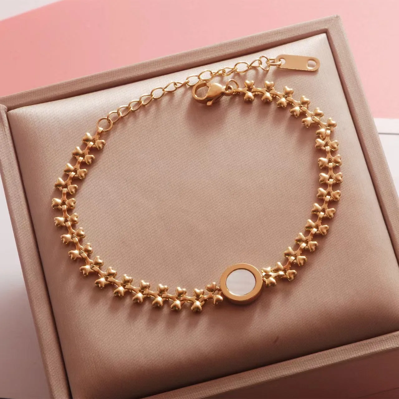 Wholesale Double Thick Chain Color Retaining Titanium Steel Bracelet