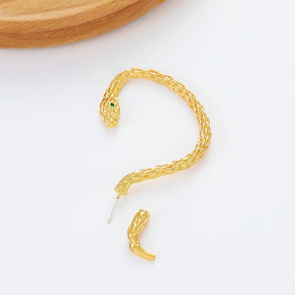 Wholesale Ear-hanging snake-shaped earrings punk retro exaggerated earrings