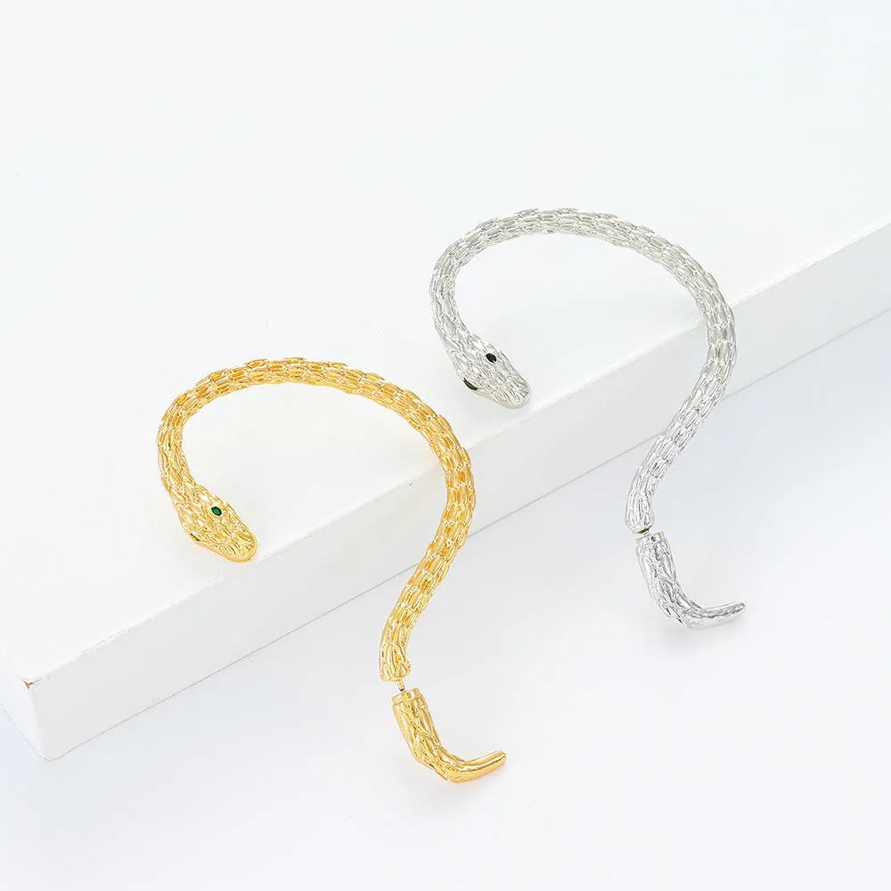 Wholesale Ear-hanging snake-shaped earrings punk retro exaggerated earrings
