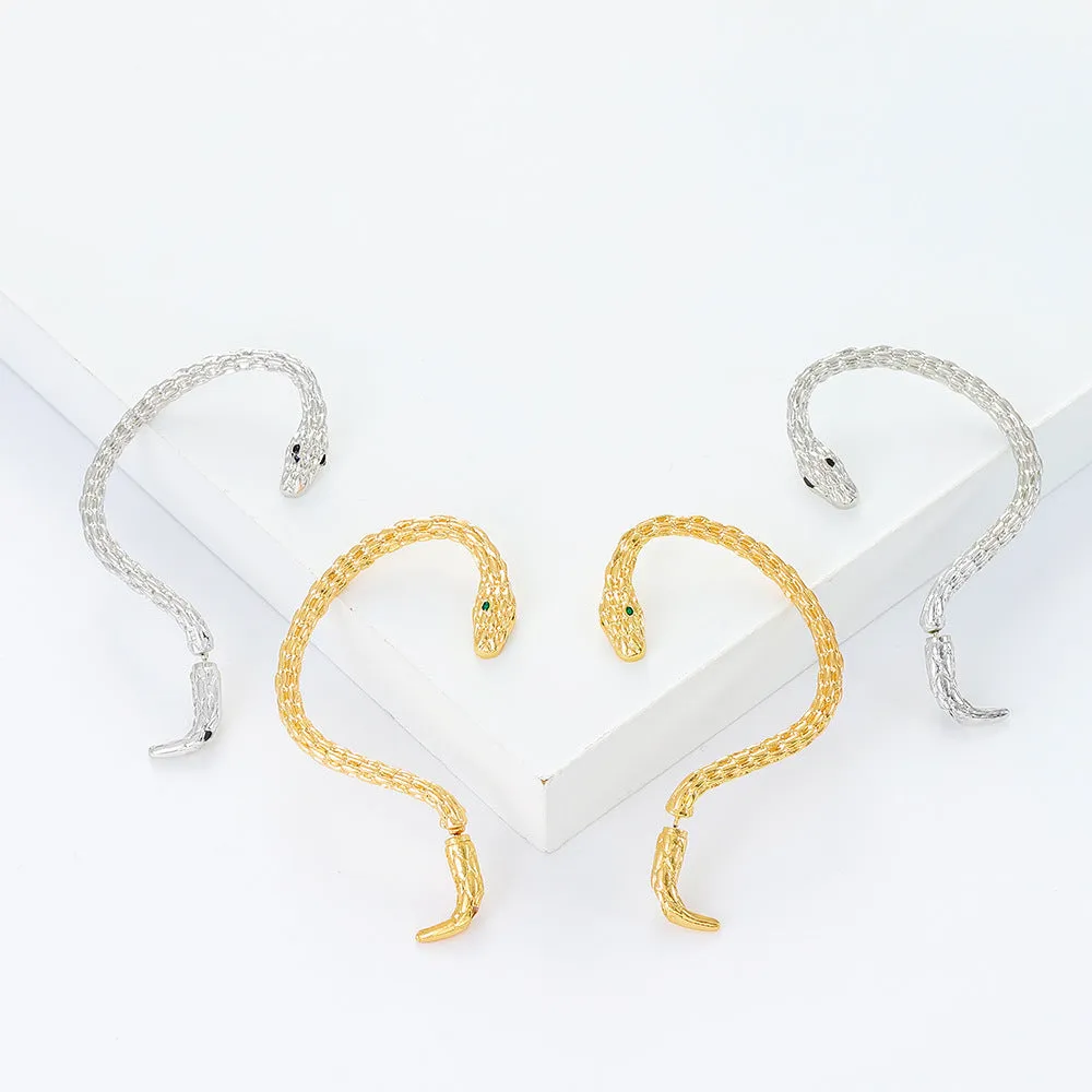 Wholesale Ear-hanging snake-shaped earrings punk retro exaggerated earrings