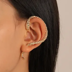 Wholesale Ear-hanging snake-shaped earrings punk retro exaggerated earrings