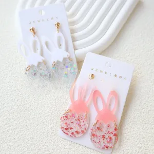 Wholesale Easter Acrylic Egg Rabbit Earrings