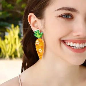 Wholesale Easter Beads Carrot Earrings