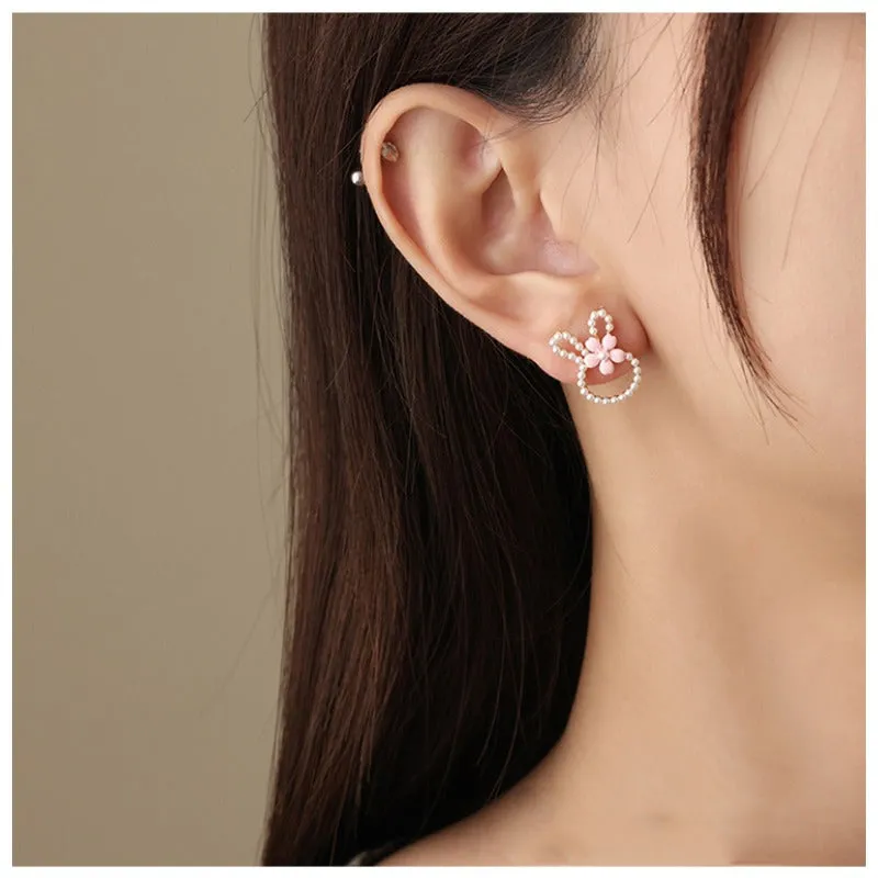 Wholesale Easter Bunny Cartoon Cute Alloy Earrings