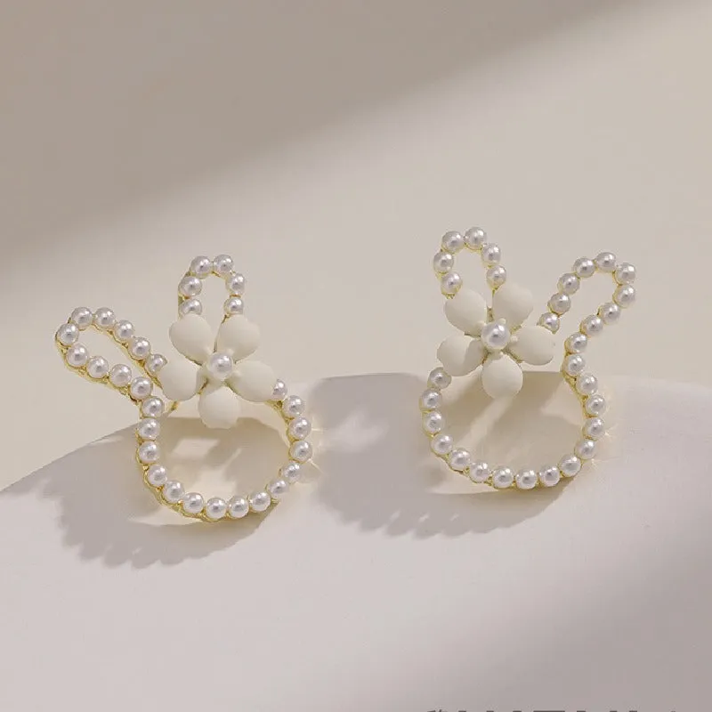 Wholesale Easter Bunny Cartoon Cute Alloy Earrings