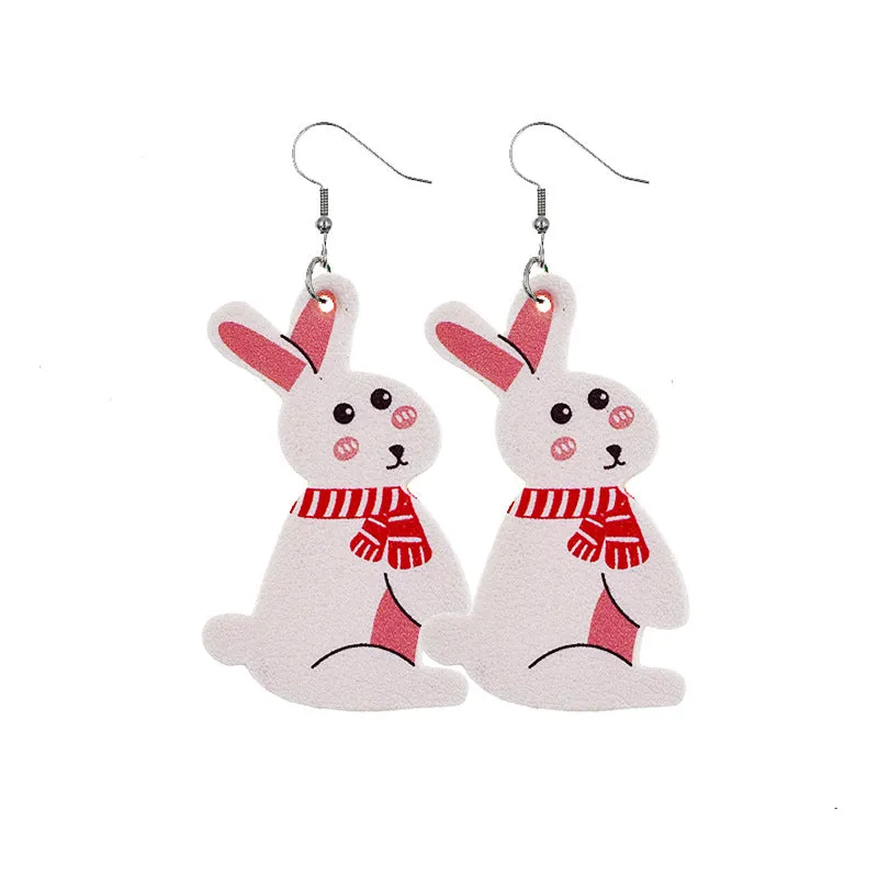 Wholesale Easter Bunny Egg Leather Earrings