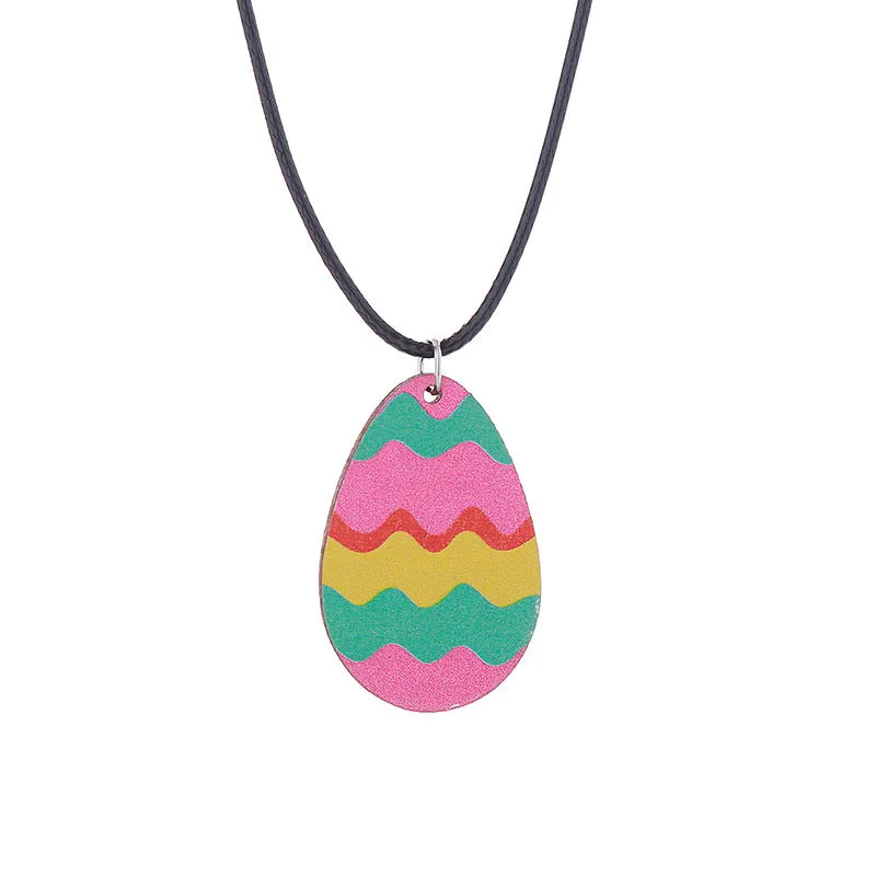 Wholesale Easter Bunny Flower Basket Printed Egg Chick Wooden Earrings