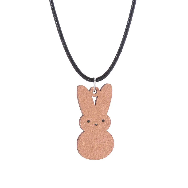 Wholesale Easter Candy Color Bunny Wooden Earrings