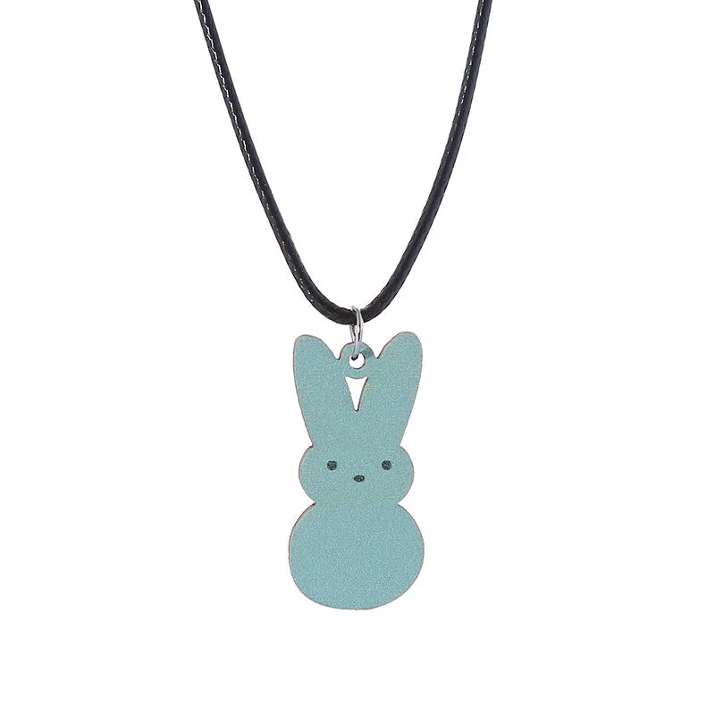 Wholesale Easter Candy Color Bunny Wooden Earrings