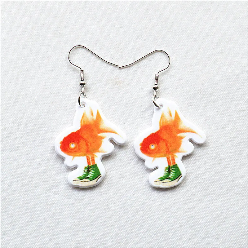 Wholesale Easter Cartoon Cow Kitten Puppy Acrylic Double Sided Earrings