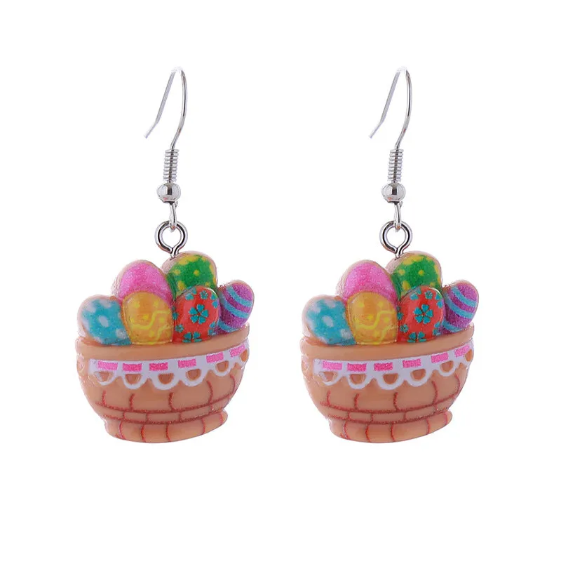 Wholesale Easter Cartoon Rabbits, Carrots, Easter Eggs, Chicks, Plastic Earrings