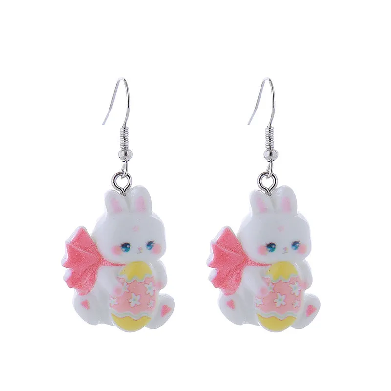 Wholesale Easter Cartoon Rabbits, Carrots, Easter Eggs, Chicks, Plastic Earrings