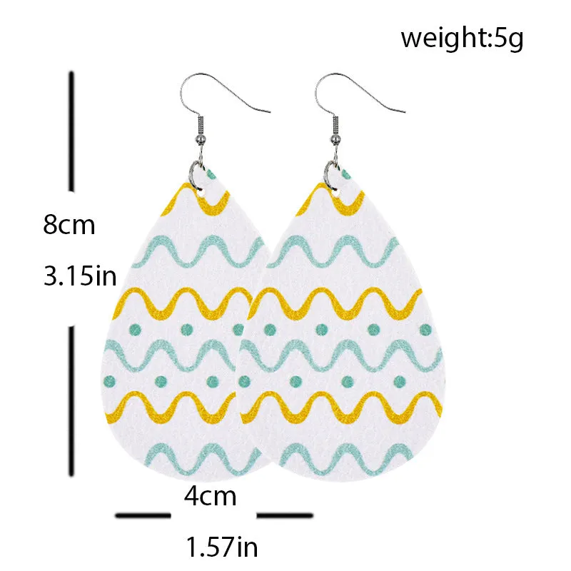 Wholesale Easter Cute Chick Leather Earrings