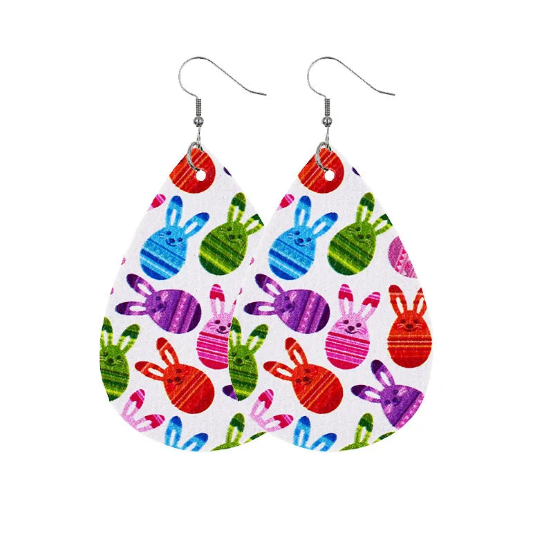 Wholesale Easter Cute Chick Leather Earrings
