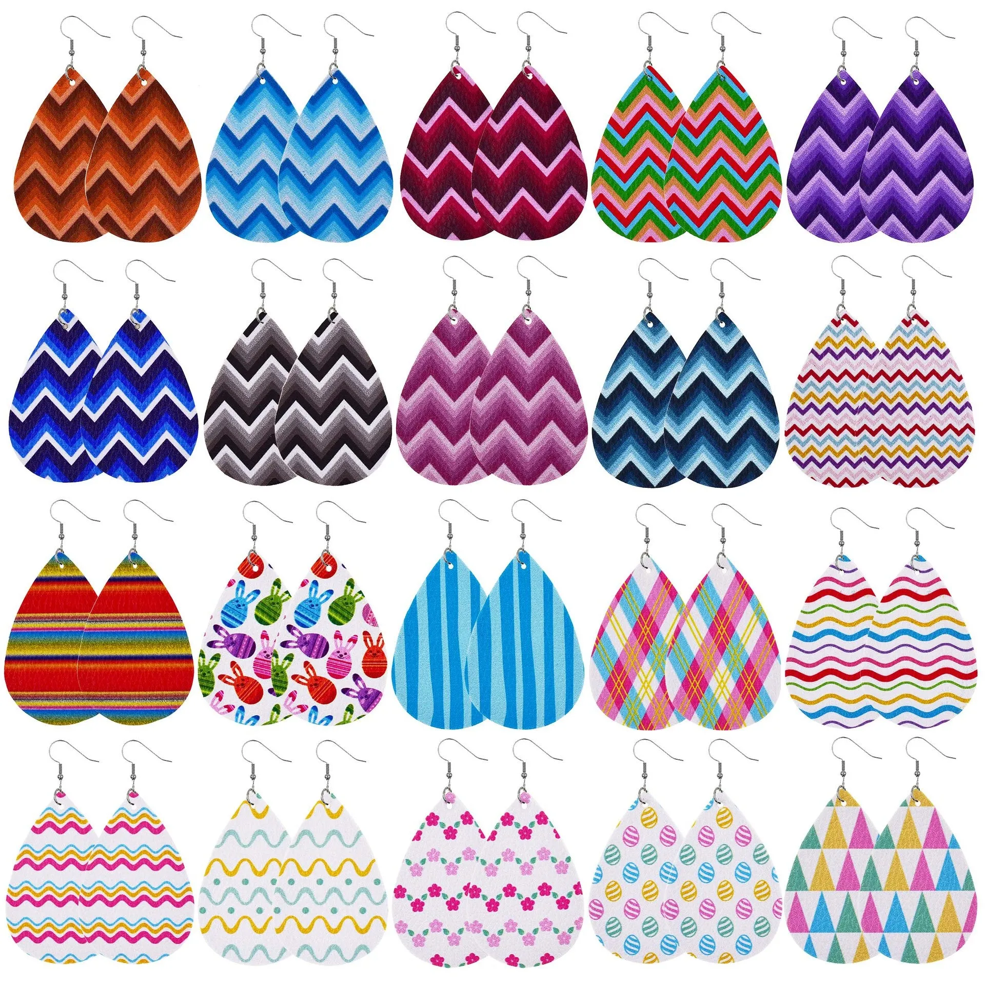 Wholesale Easter Cute Chick Leather Earrings