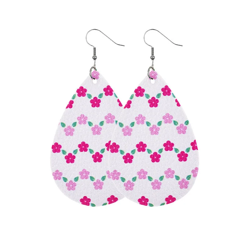 Wholesale Easter Cute Chick Leather Earrings