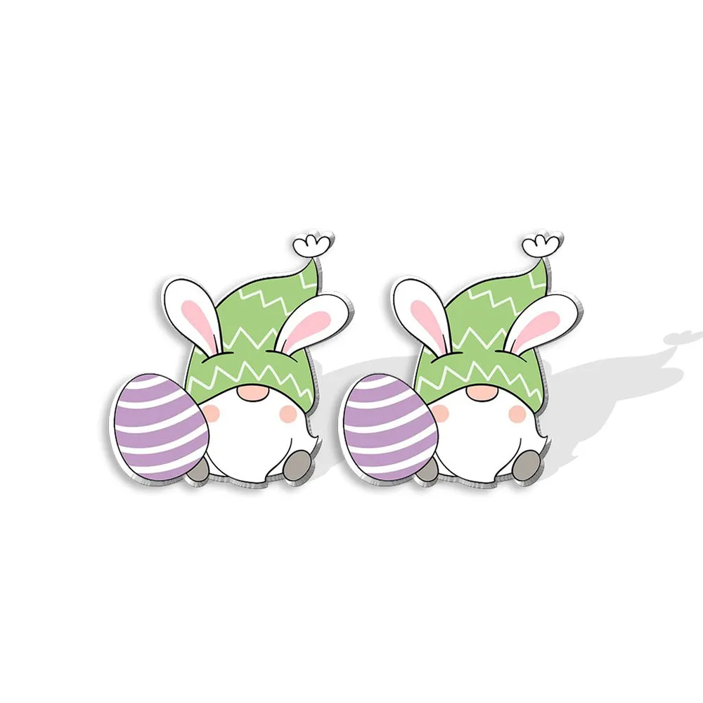 Wholesale Easter Dwarf Rabbit Carrots Plastic Earrings