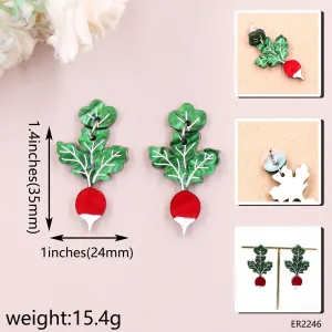 Wholesale Easter Fruit Radish Acrylic Earrings