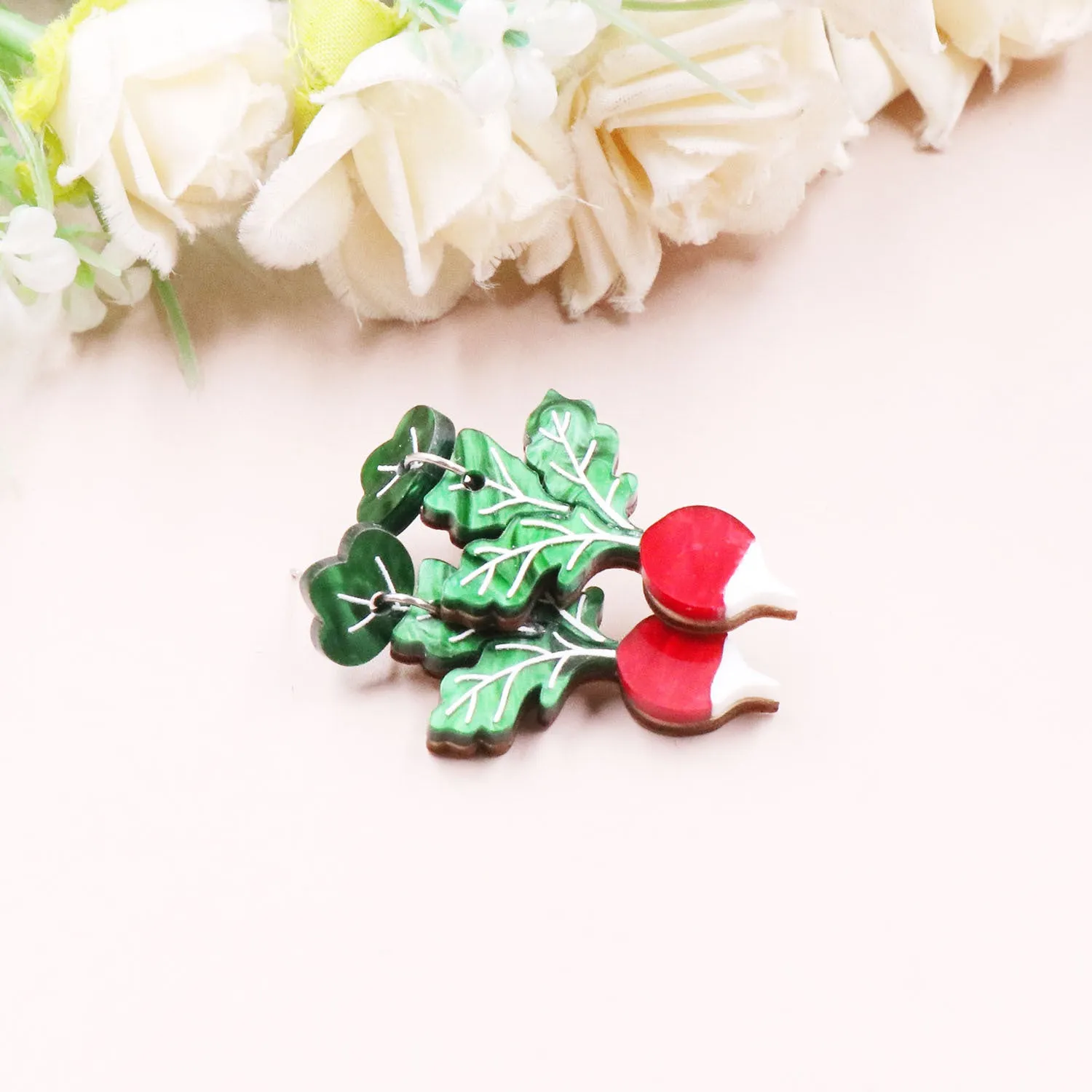 Wholesale Easter Fruit Radish Acrylic Earrings