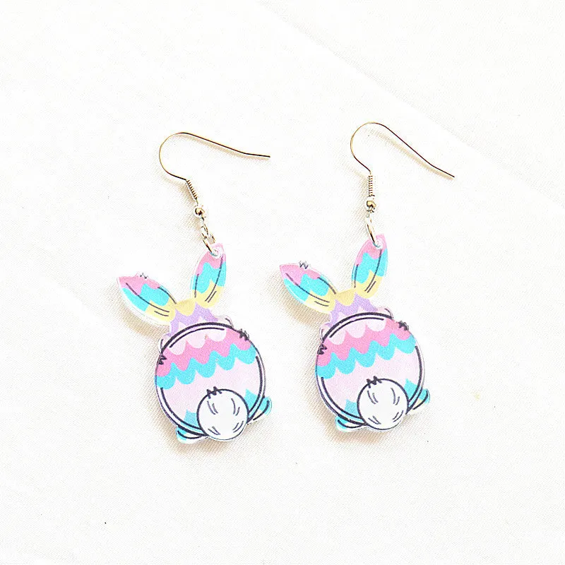 Wholesale Easter Gnome Egg Bunny Acrylic Printed Earrings