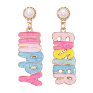 Wholesale Easter Oil Drop Alloy Earrings