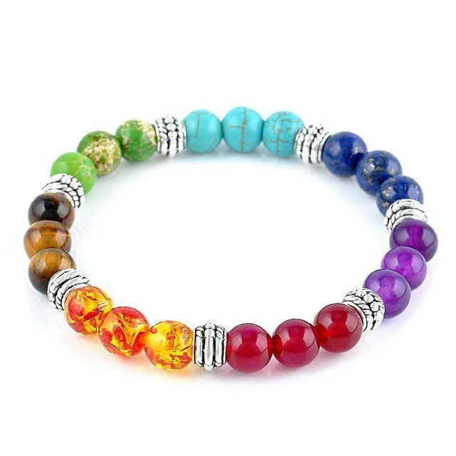 Wholesale Eight Planets Volcanic Stone Natural Agate Bracelet