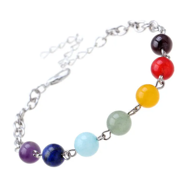 Wholesale Eight Planets Volcanic Stone Natural Agate Bracelet