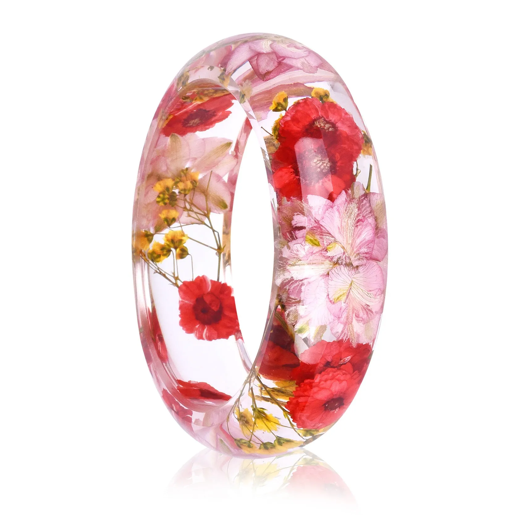 Wholesale epoxy resin Crystal AB glue dried flower bracelet
