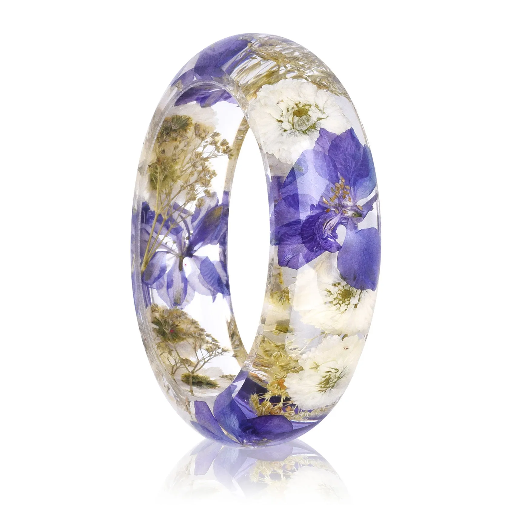Wholesale epoxy resin Crystal AB glue dried flower bracelet