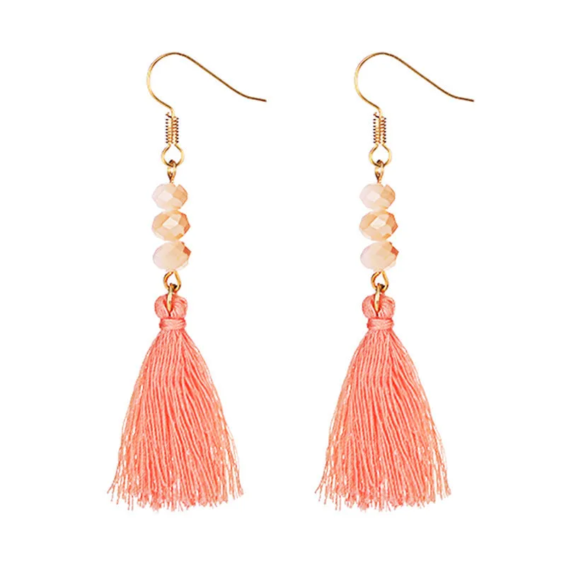 Wholesale Ethnic Retro Exaggerated Tassel Earrings