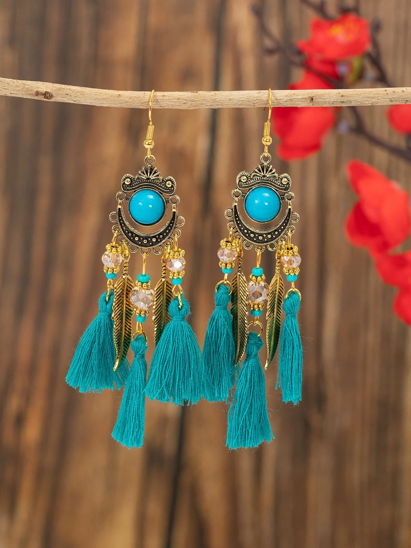 Wholesale Ethnic retro long tassel earrings