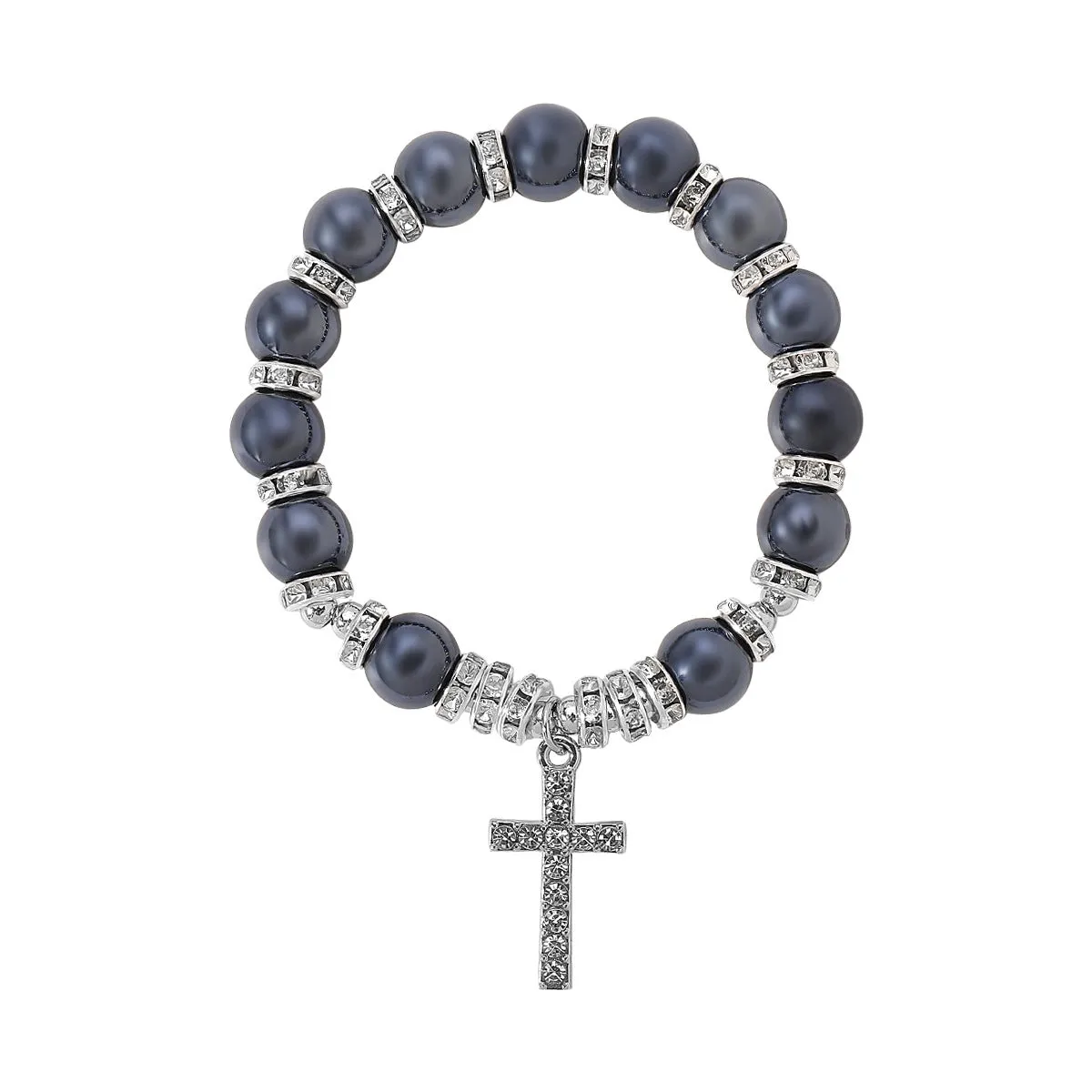 Wholesale Ethnic Style Cross Old Glass Beaded Bracelet