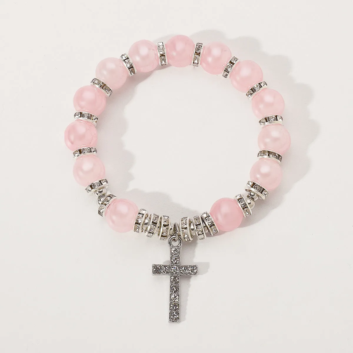 Wholesale Ethnic Style Cross Old Glass Beaded Bracelet
