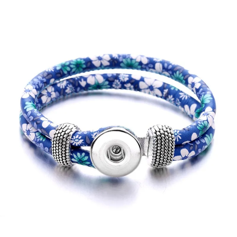 Wholesale Ethnic Style Nusa Leather DIY Snap Bracelet