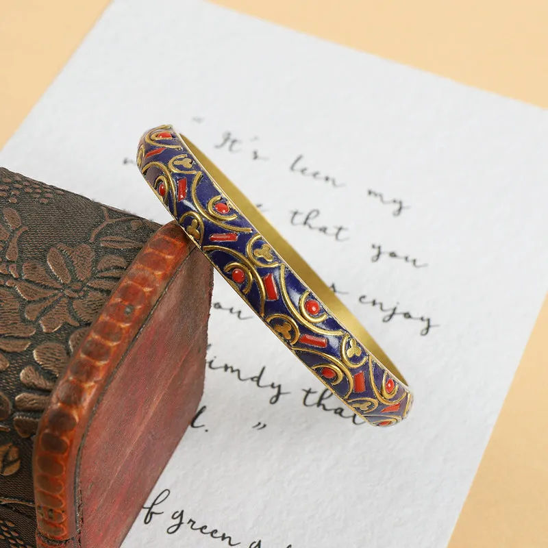 Wholesale Ethnic Style Vintage Brass Set with Turquoise Bracelet
