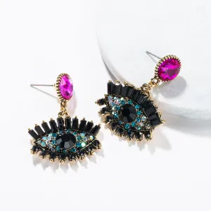 Wholesale Exaggerated Creative Devil's Eye Vintage Bohemian Style Earrings