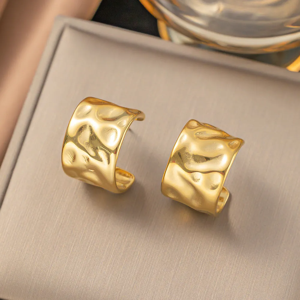 Wholesale Exaggerated Design Vintage Stainless Steel Earrings