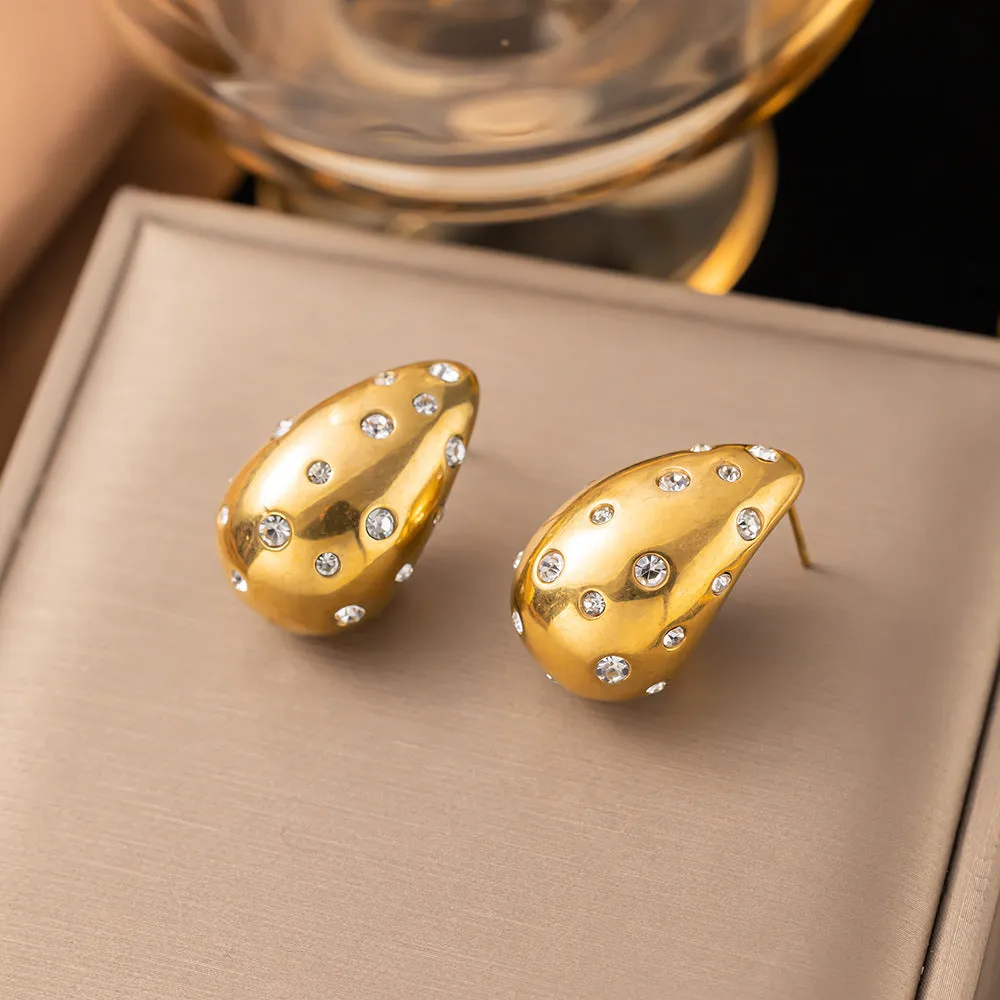 Wholesale Exaggerated Design Vintage Stainless Steel Earrings