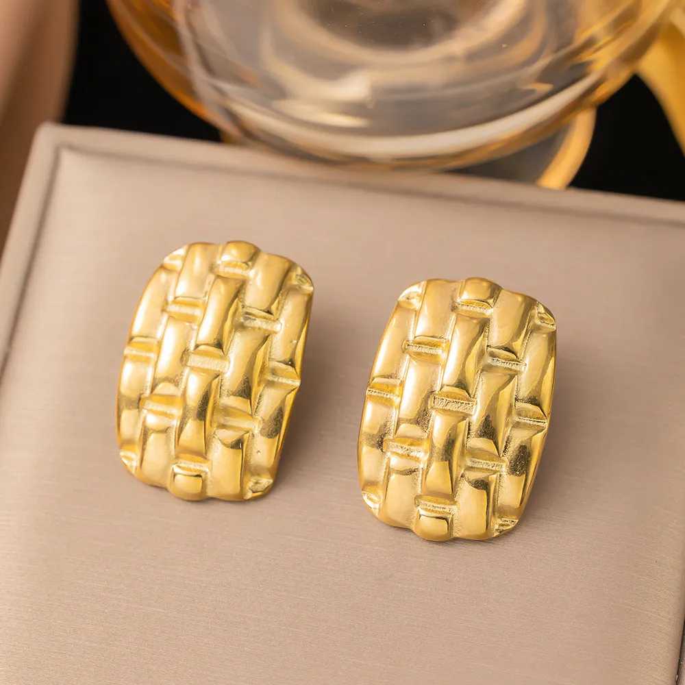 Wholesale Exaggerated Design Vintage Stainless Steel Earrings