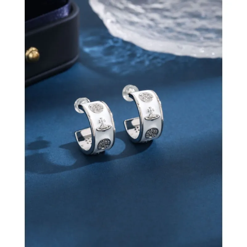 Wholesale Exaggerated Flower Curved Copper Earrings