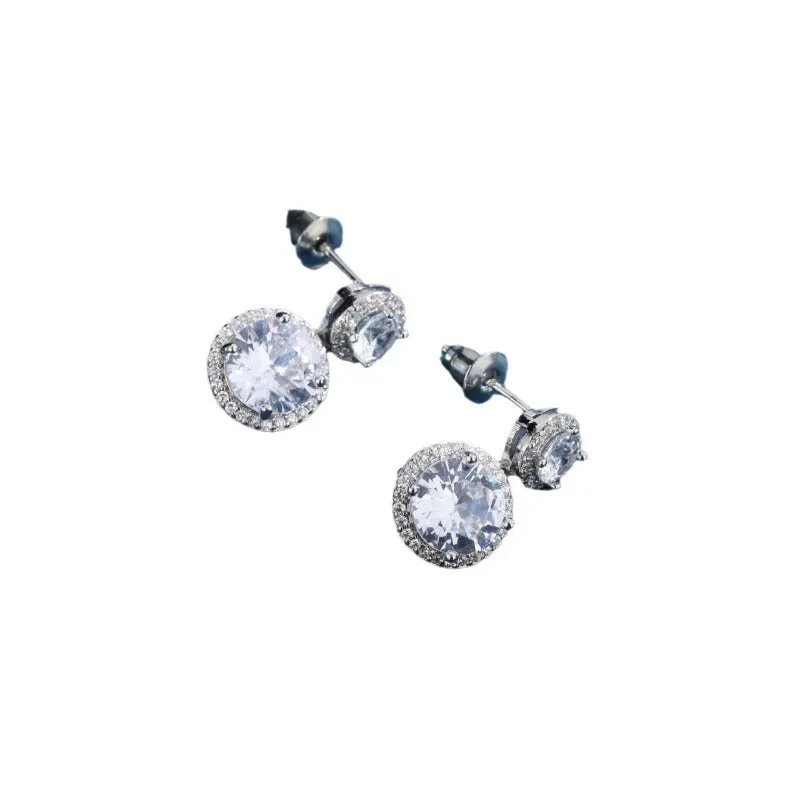 Wholesale Exaggerated Flower Curved Copper Earrings