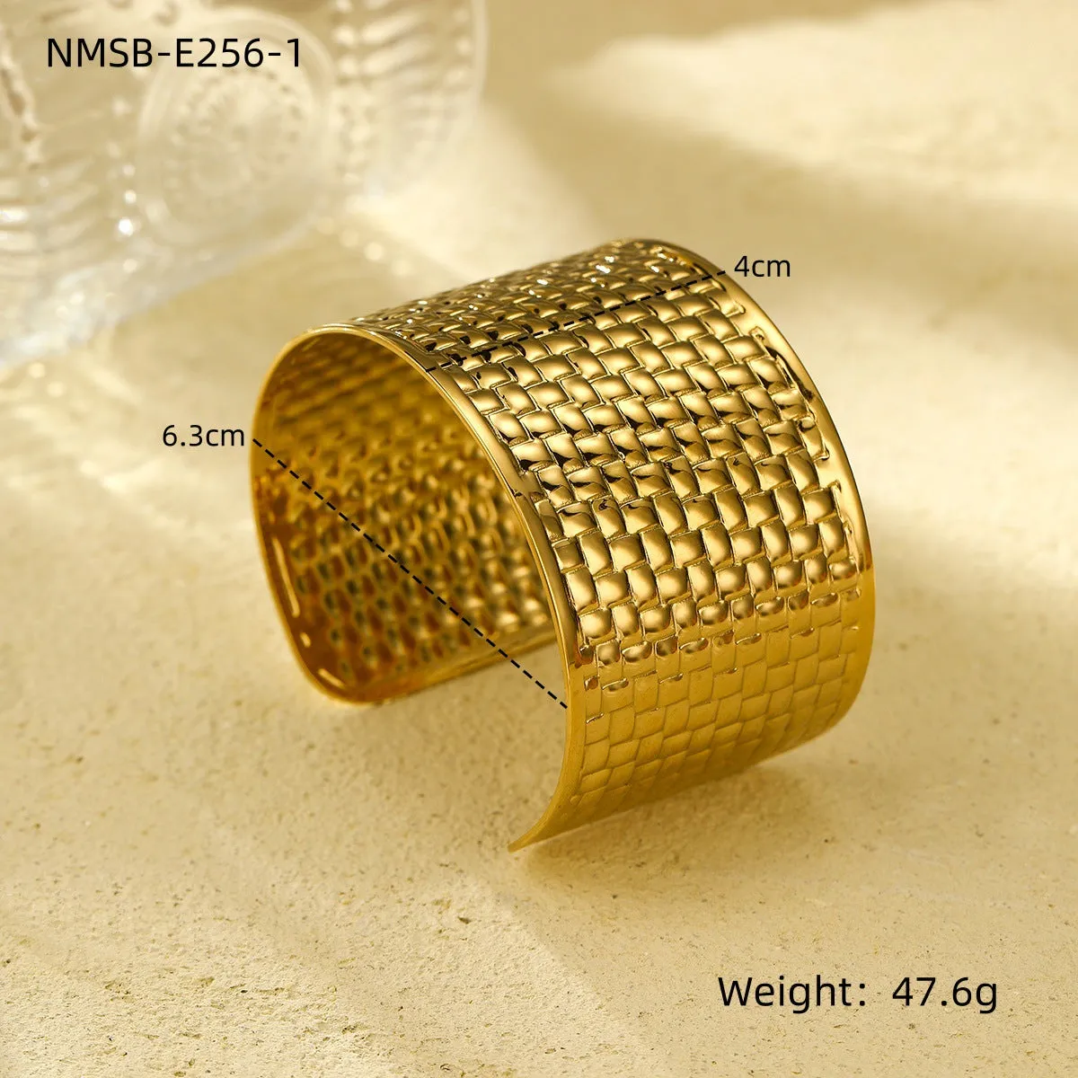 Wholesale Exaggerated titanium steel bracelet wide open stainless steel bracelet