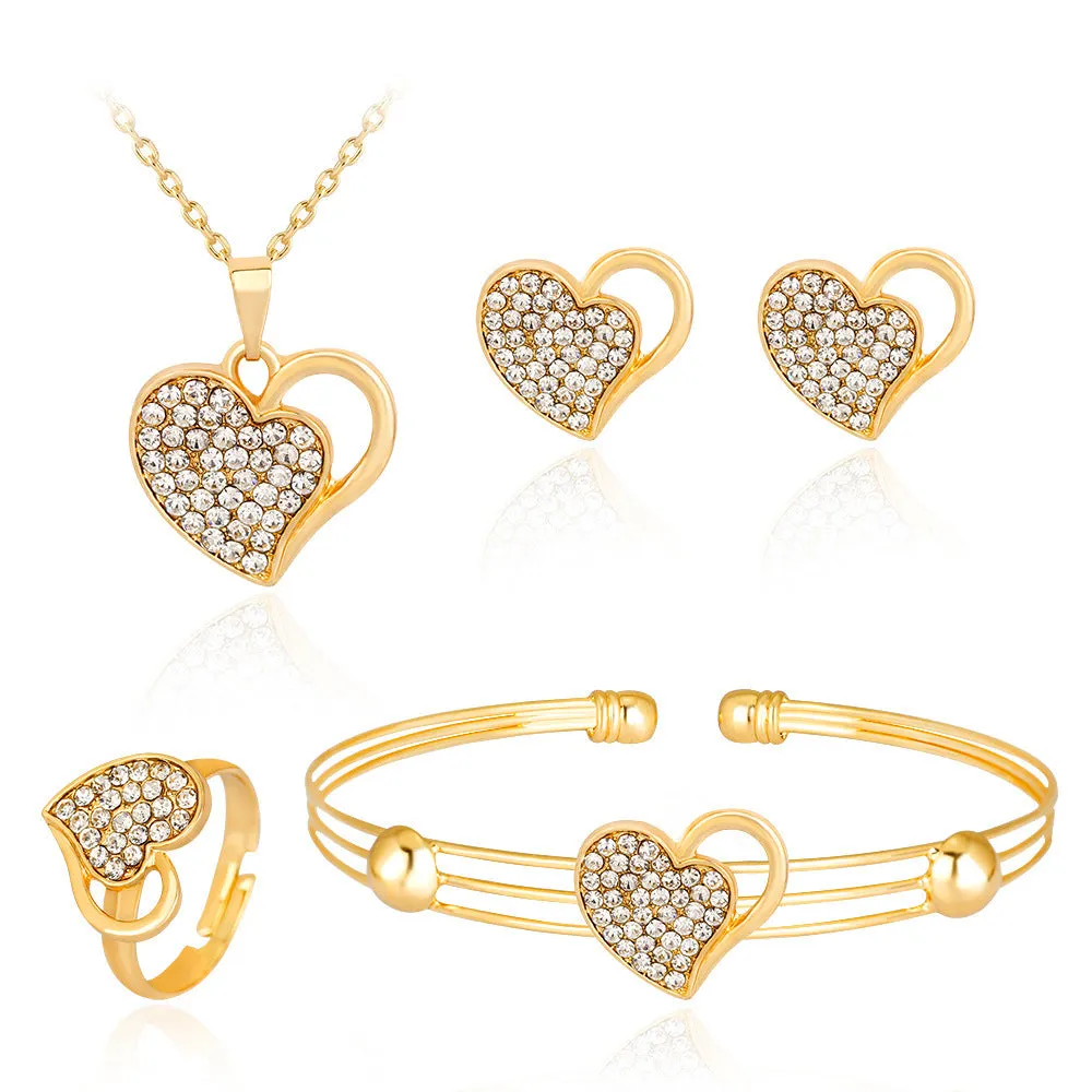 Wholesale Exquisite Crown Shaped Alloy Jewelry Set of Four Pieces