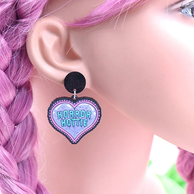 Wholesale Eye Skull Valentine's Day Shining Acrylic Earrings