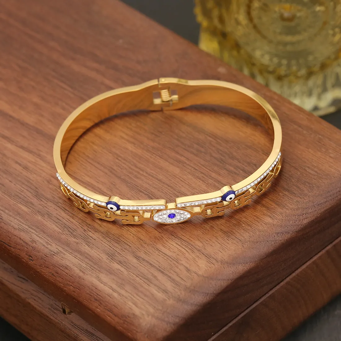 Wholesale Eye Snake Vintage Turquoise Stainless Steel Bracelet