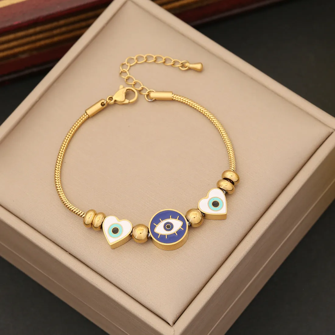 Wholesale Eye Vintage Elephant Stainless Steel Bracelet