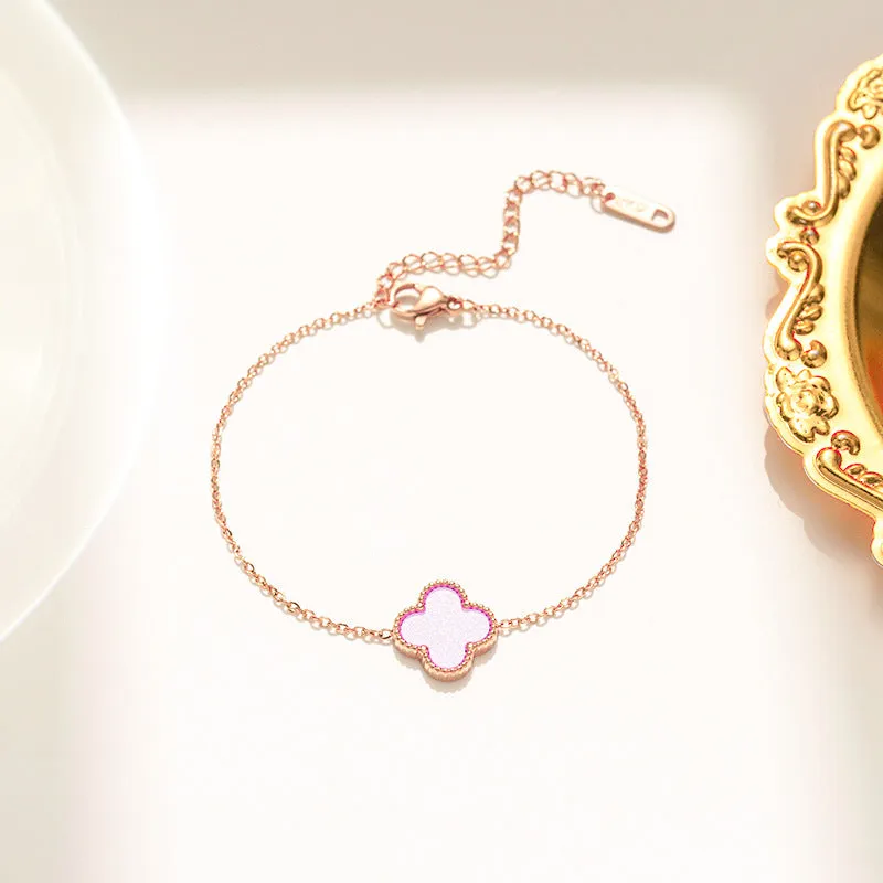 Wholesale Fadeless Stainless Steel Single Flower Bracelet OLY Exclusive