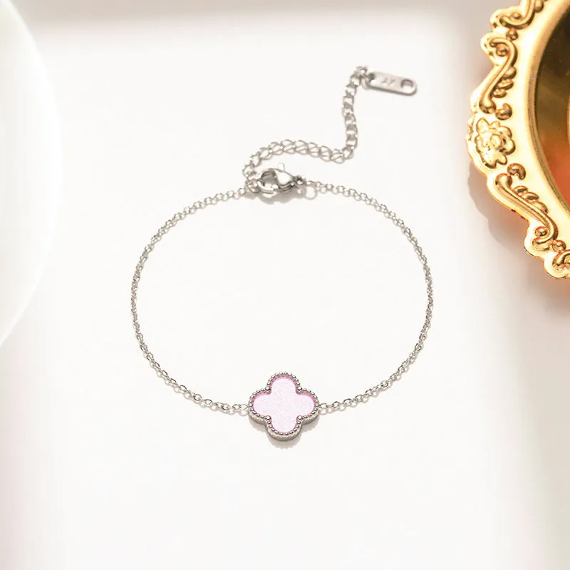 Wholesale Fadeless Stainless Steel Single Flower Bracelet OLY Exclusive